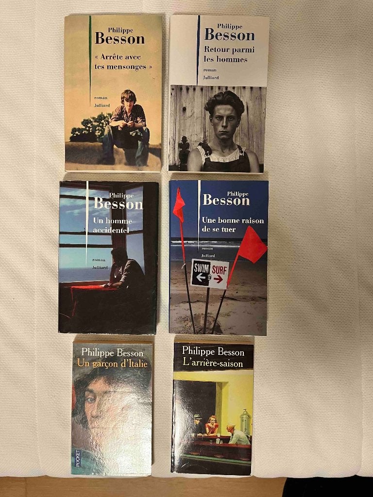 Set van 6 romans van Philippe Besson, Ophalen of Verzenden, Zo goed als nieuw