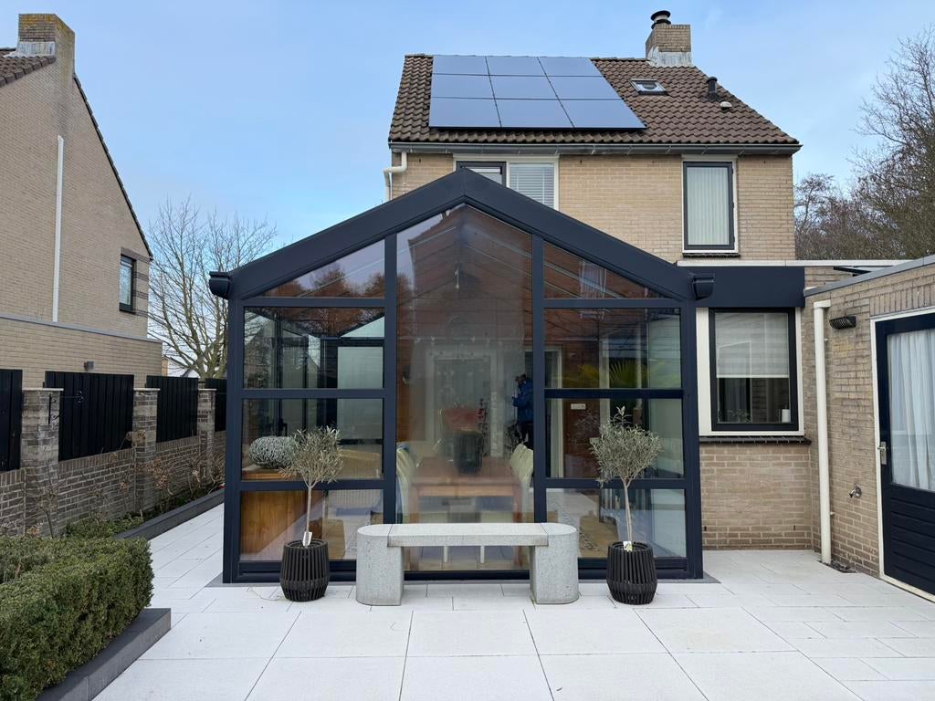 Reynaers serre 4x4m – complete tuinkamer – A merk, Ophalen, Gebruikt, Serre