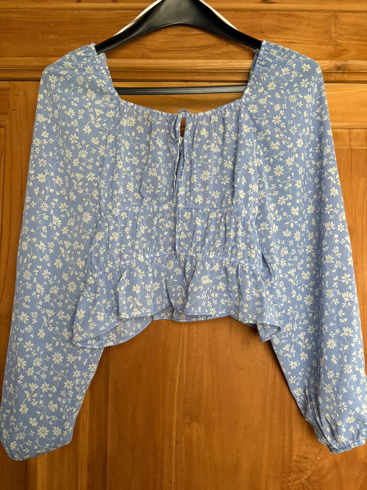 H&M topje blauw maat Medium, Enlèvement ou Envoi, Comme neuf, Bleu