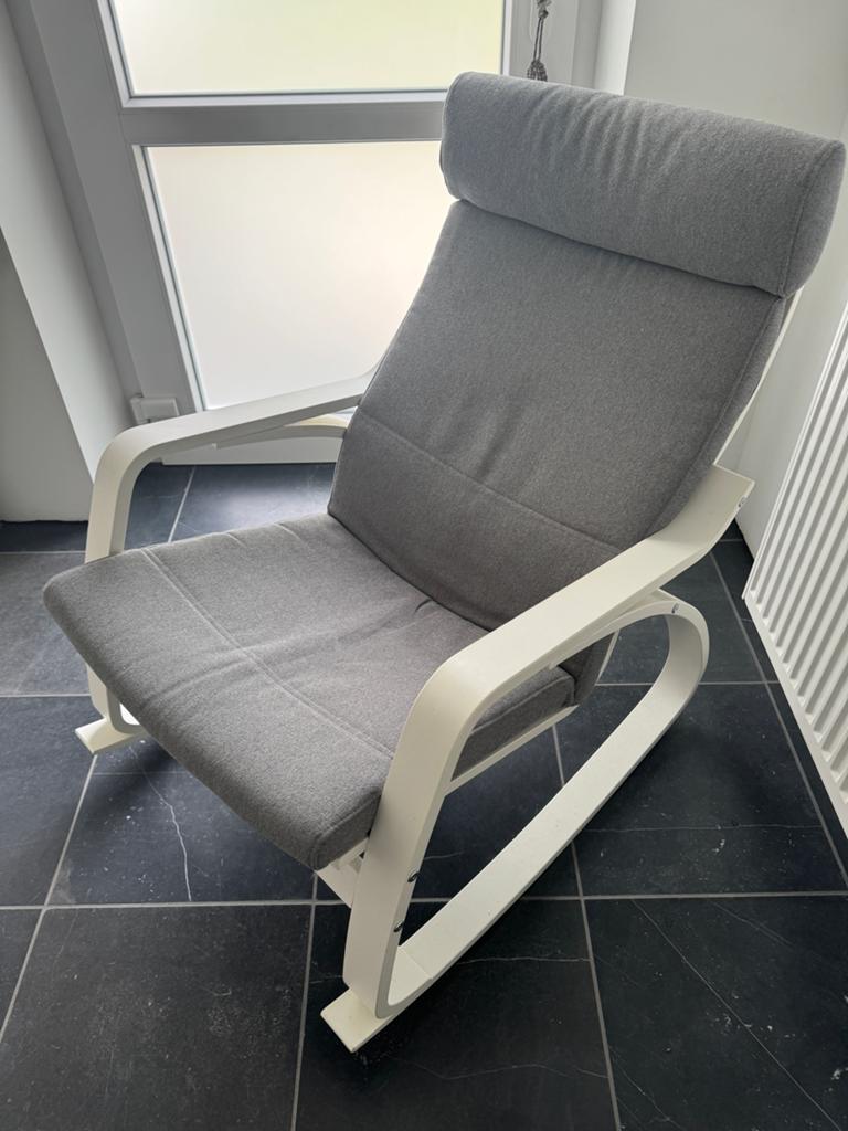 Poang à bascule blanc ikea, Enlèvement, Utilisé