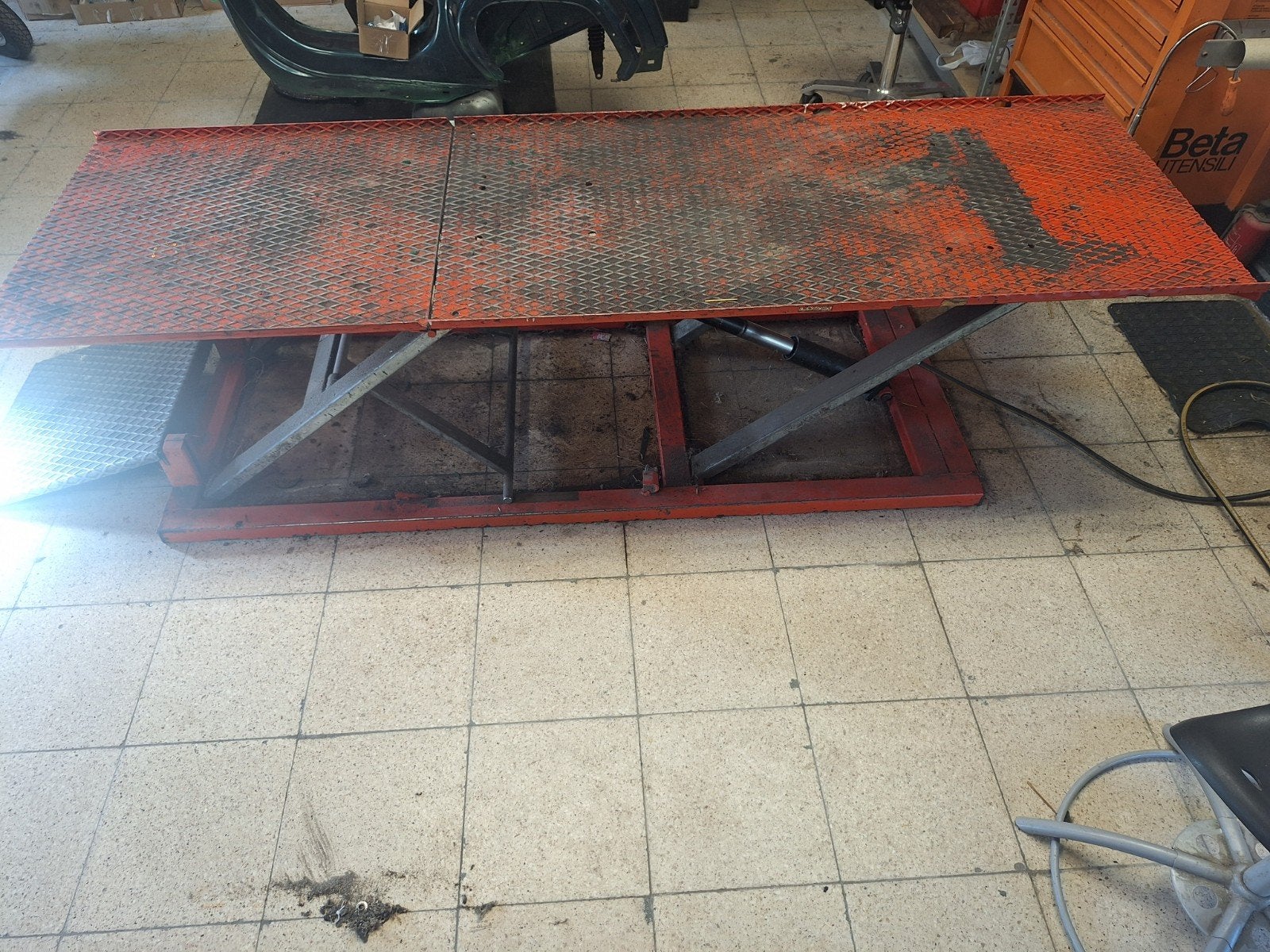 Table élévatrice pour motos, Motos, Enlèvement