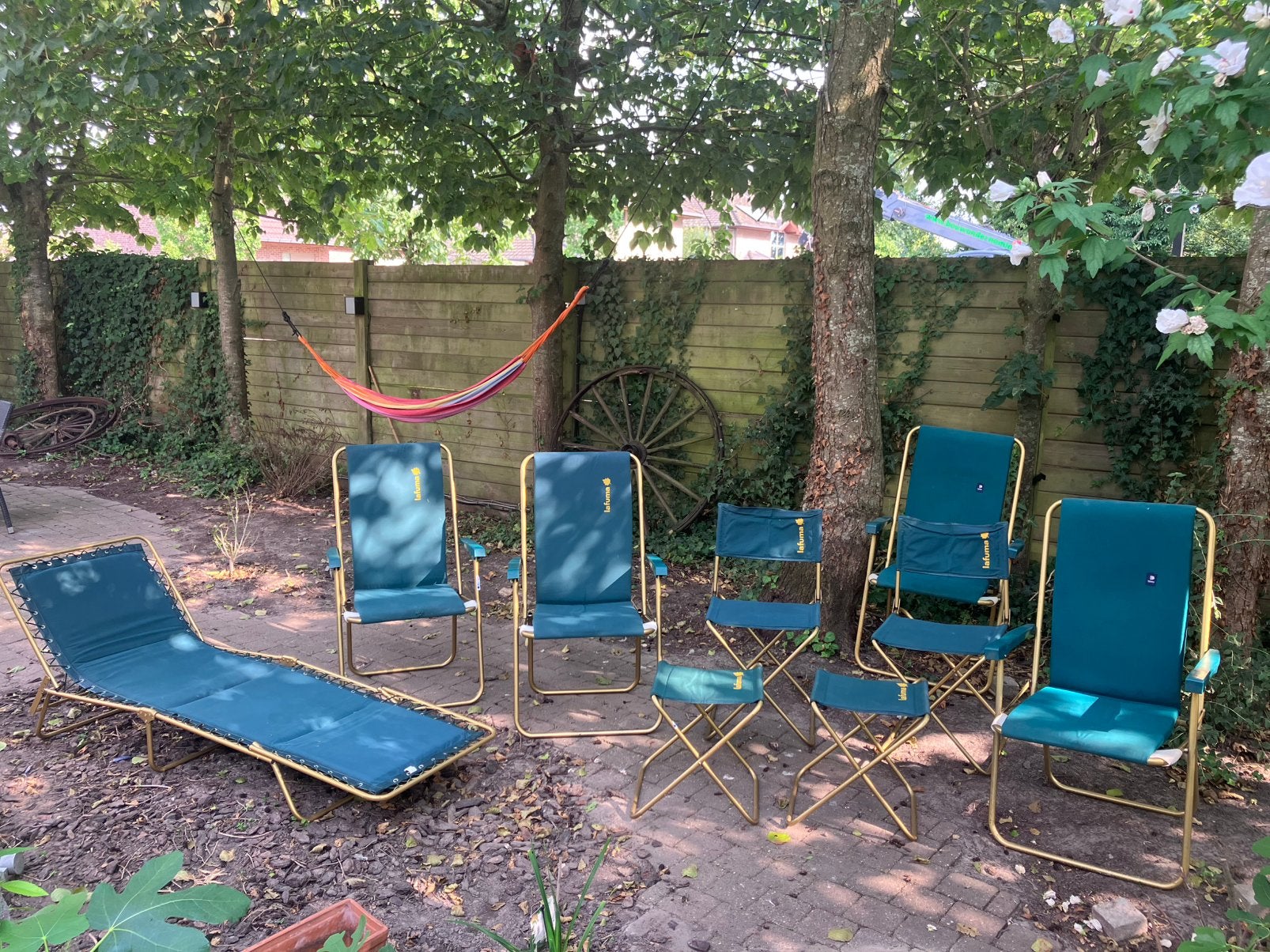 Vintage plooistoelen Lafuma, Tuin en Terras, Ophalen, Gebruikt