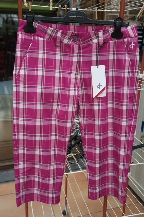 Broek 7/8 nieuw ruit paars Cross mt 40, Maat 38/40 (M), Paars, Nieuw, Ophalen of Verzenden