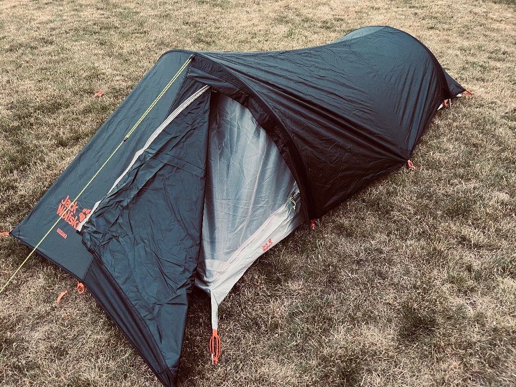 Compacte en lichte Jack Wolfskin Gossamer tent, Ophalen, Zo goed als nieuw, Tot en met 2