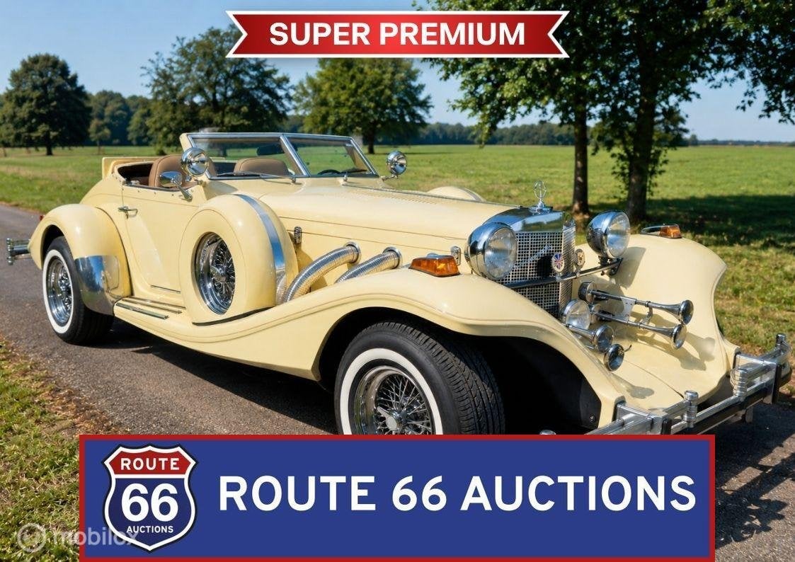 Excalibur Roadster Series IV | 1981 | Route 66 Auctions, Auto's, Oldtimers, Overige merken, Zwart, Bedrijf, Handgeschakeld