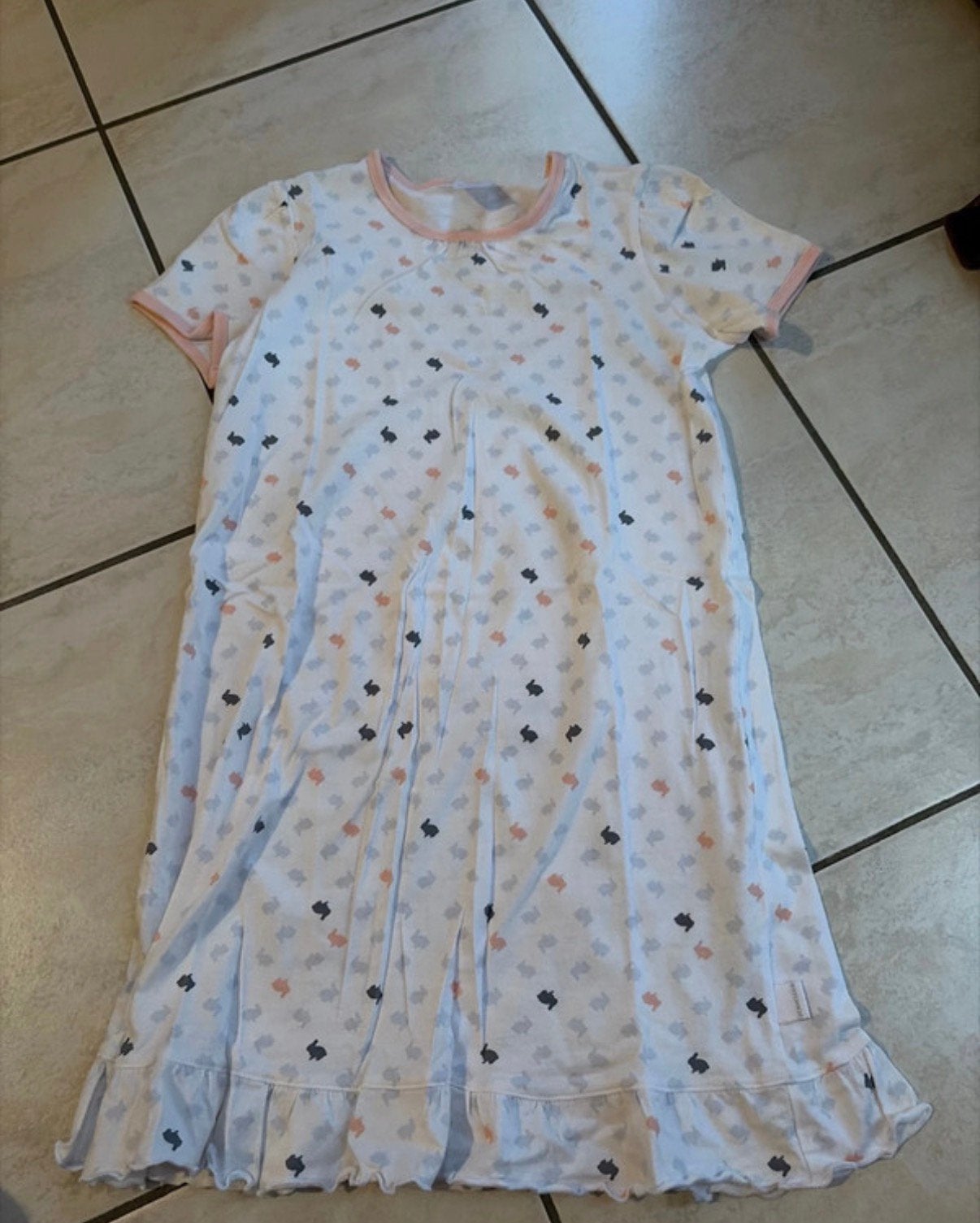 Schiesser ~ slaapkleedje konijntjes, Kinderen en Baby's, Kinderkleding | Maat 116, Verzenden, Zo goed als nieuw, Meisje, Nacht- of Onderkleding