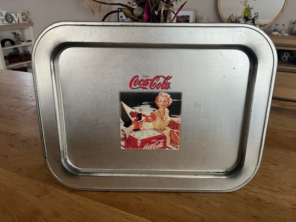 Plateau Coca Cola, Maison & Meubles, Enlèvement ou Envoi, Utilisé, Rectangulaire, Métal