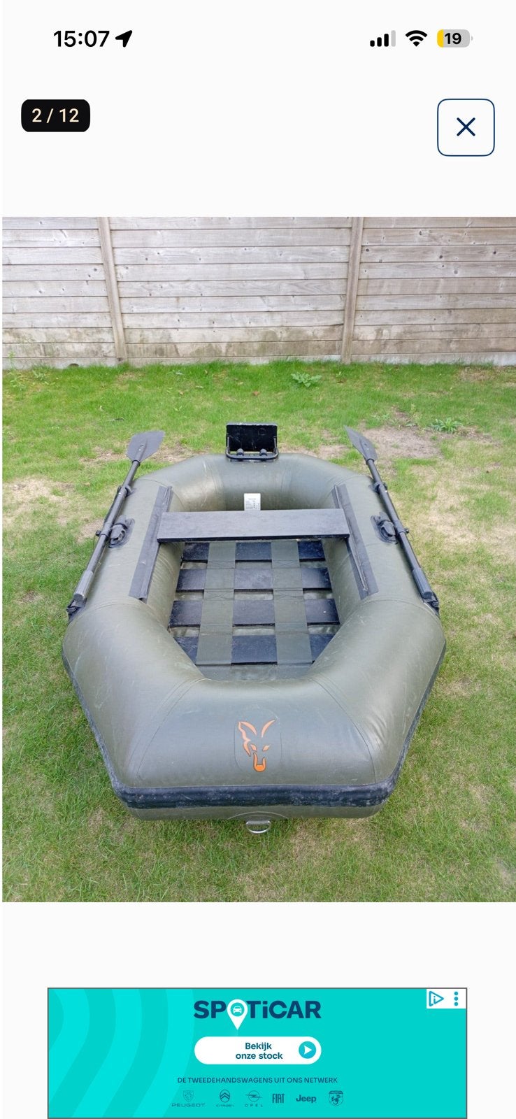 Zodiac fox fx200, Watersport en Boten, Ophalen of Verzenden, Zo goed als nieuw, Twee personen, Opblaasbaar