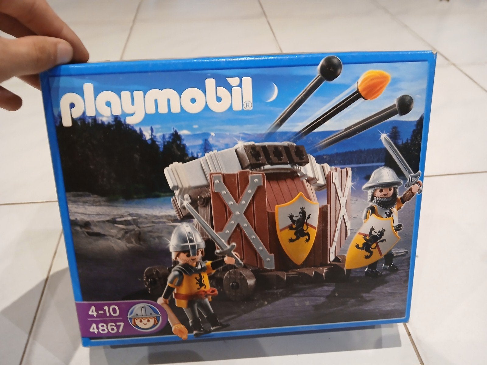Playmobil 4867 – Leeuwenridders met ballista - met doos, Kinderen en Baby's, Speelgoed | Playmobil, Gebruikt, Complete set, Ophalen of Verzenden