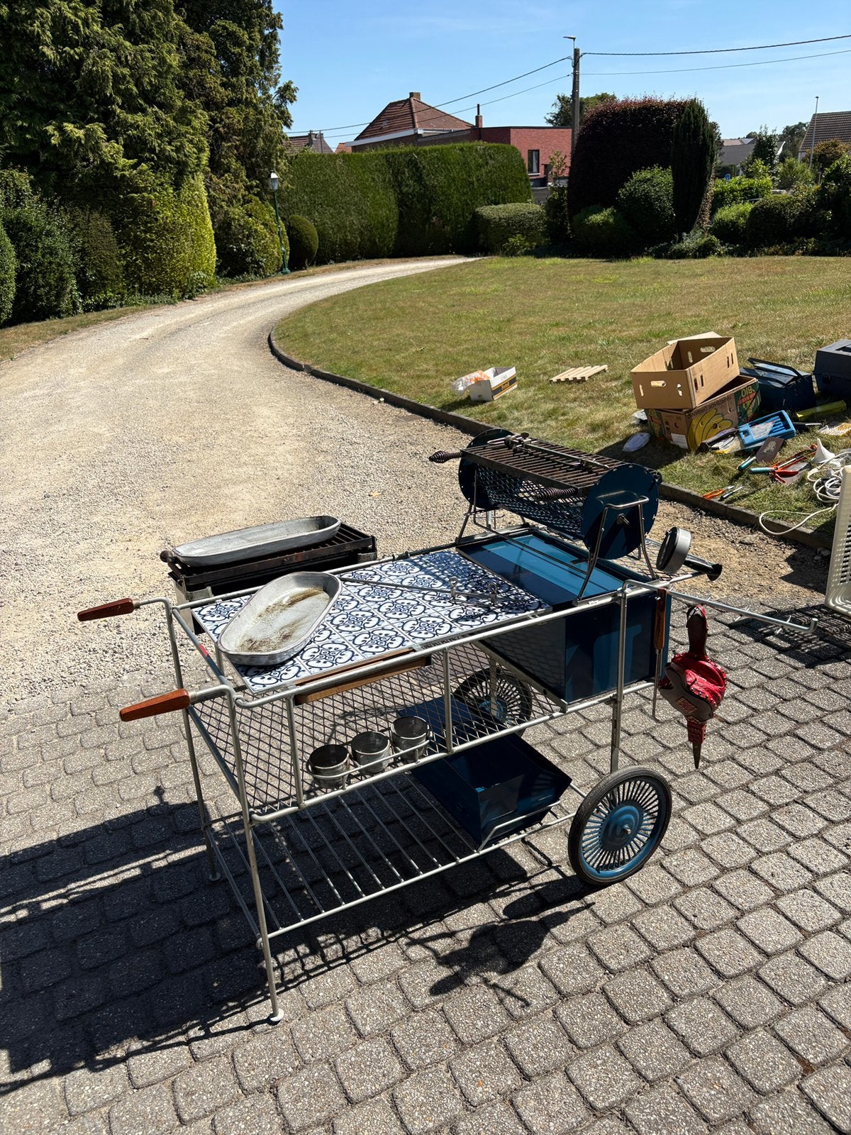 Sixties vintage barbecue cocambroche, Tuin en Terras, Houtskoolbarbecues, Ophalen, Zo goed als nieuw