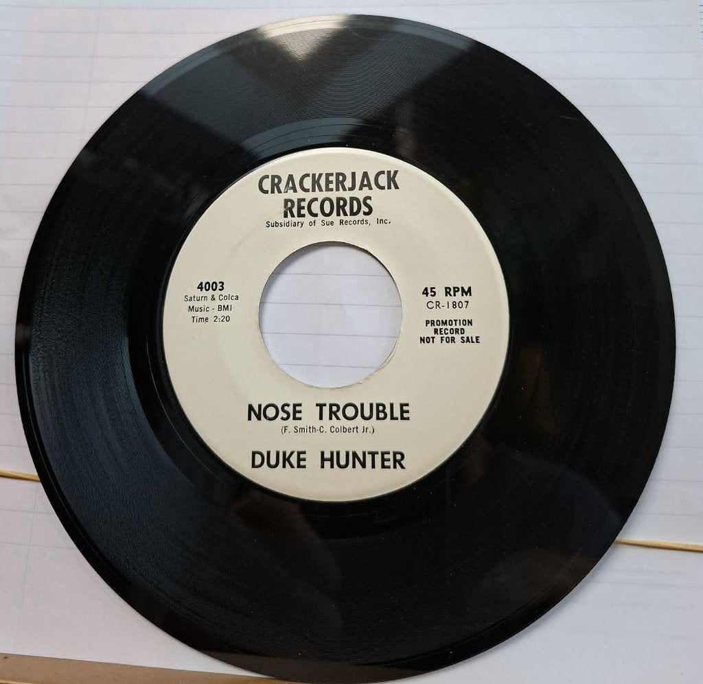 Popcorn Groove / Duke Hunter - Nose Trouble, Cd's en Dvd's, Vinyl | Jazz en Blues, Gebruikt, 7 inch, Originele persing, Ophalen of Verzenden