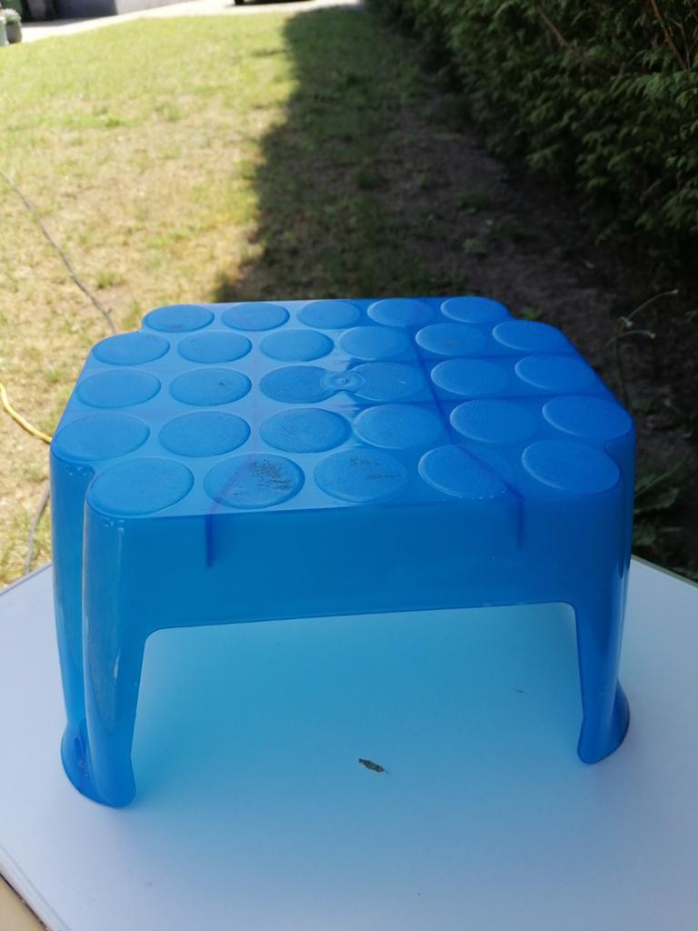 Blauw opstapje - verhoog, Huis en Inrichting, Ophalen of Verzenden