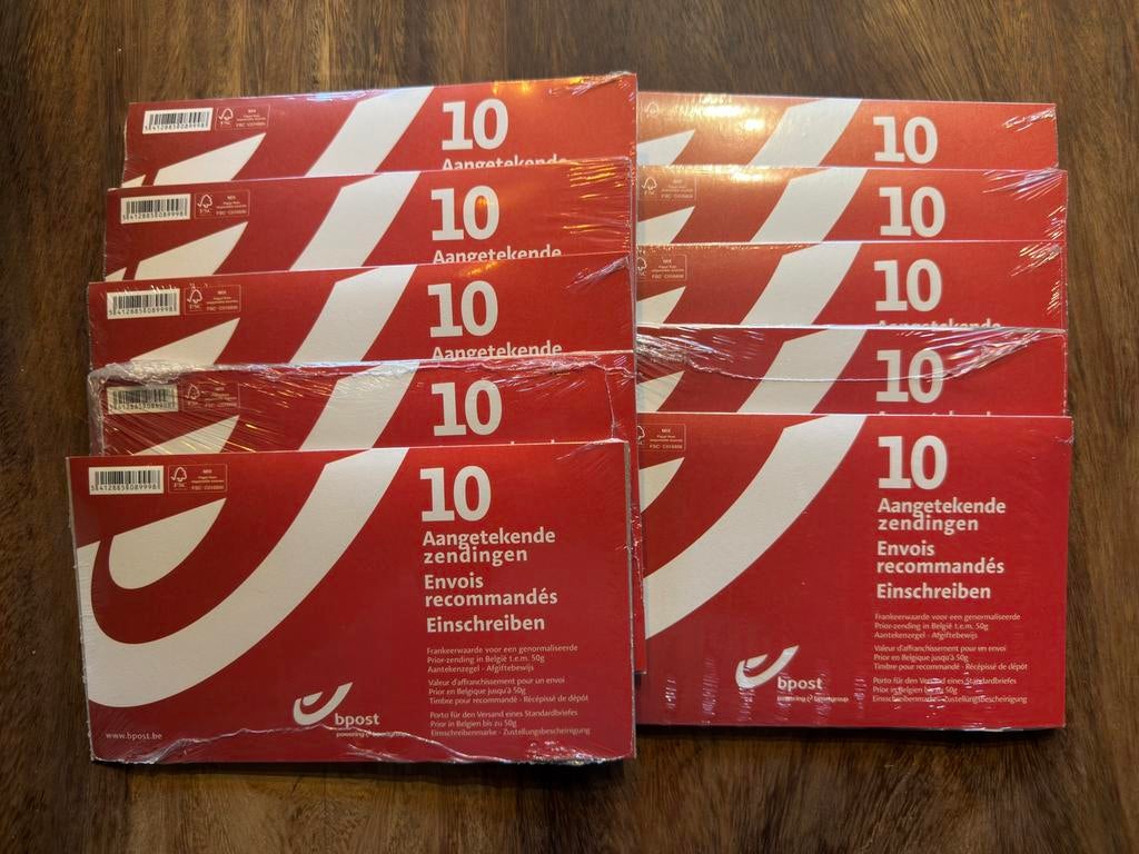 Aangetekende zendingen (100 stuks) – NIEUW, Ophalen of Verzenden, Postfris