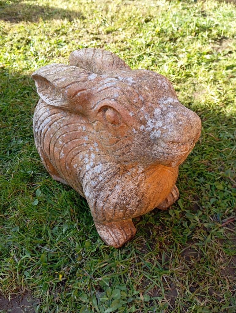 Grote Zware Betonnen Konijn, Tuin en Terras, Ophalen, Zo goed als nieuw, Beton, Dierenbeeld