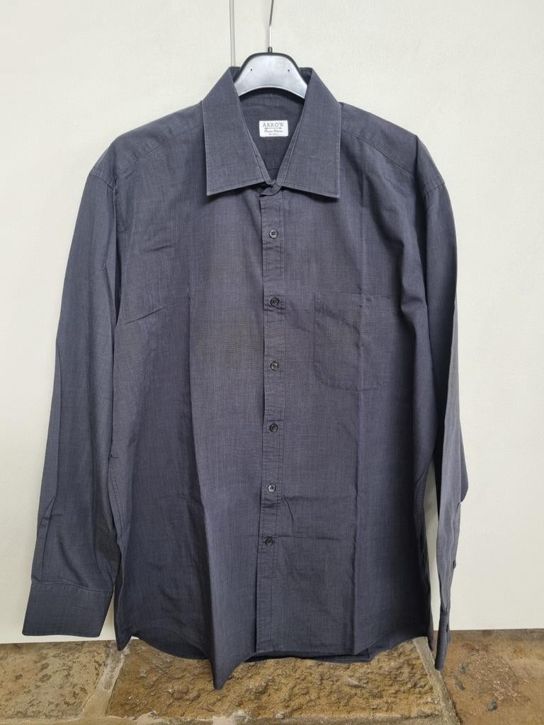 Donkergrijs hemd Arrow maat 44, Kleding | Heren, Arrow America's Classics, Ophalen of Verzenden, Zo goed als nieuw, Grijs