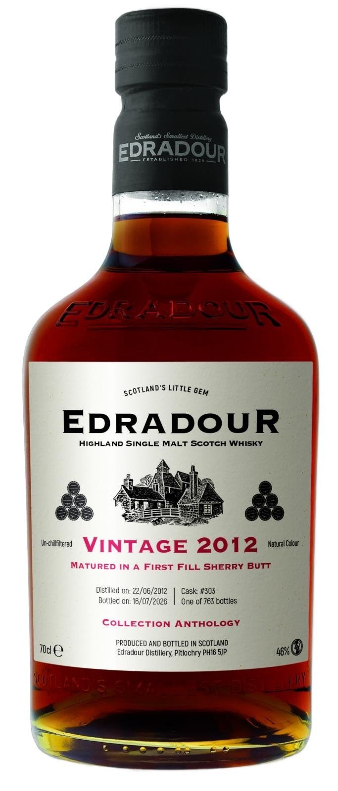 Edradour vintage 2012 14y whisky, Verzamelen, Overige gebieden, Overige typen, Nieuw, Ophalen of Verzenden