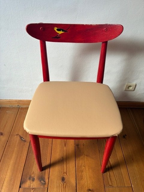 4 stoelen, Huis en Inrichting, Stoelen, Gebruikt, Vier, Rood, Ophalen