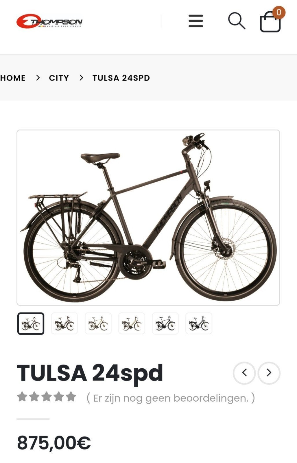 Thompson Manuele Fiets, Fietsen en Brommers, Fietsen | Heren | Sportfietsen en Toerfietsen, Nieuw, Meer dan 20 versnellingen, Schijfrem