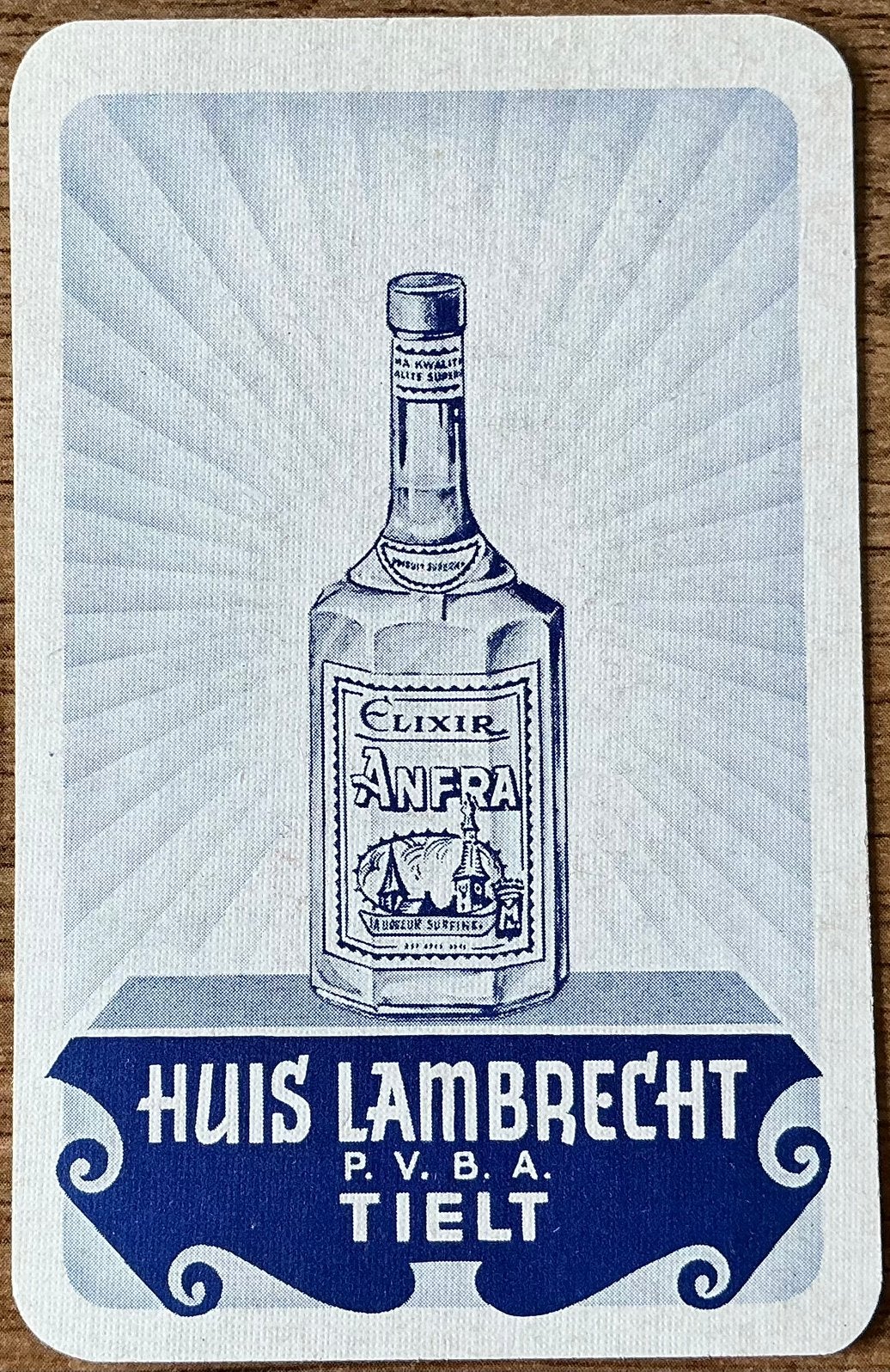 Splk HUIS LAMRECHT/ELIXIR ANFRA/TIELT, Verzamelen, Ophalen of Verzenden, Zo goed als nieuw, Speelkaart(en)