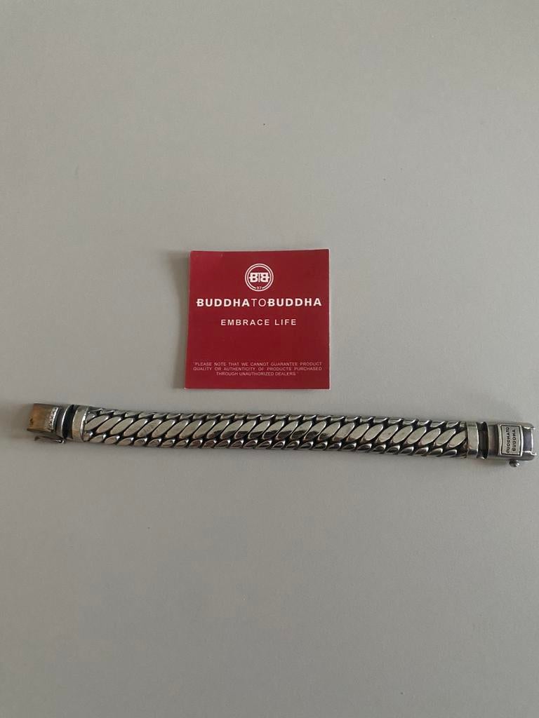 Buddha to buddha armband, Handtassen en Accessoires, Armbanden, Ophalen, Zo goed als nieuw, Zilver
