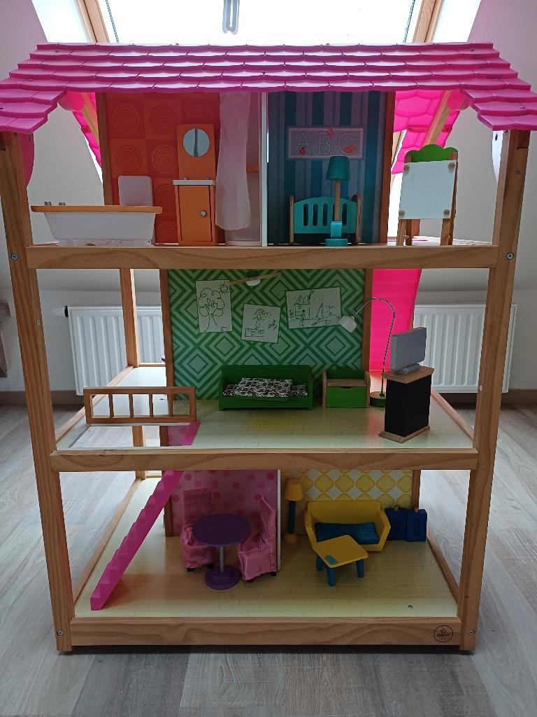 Maison de poupée en bois Kidkraft 360 /barbie, Enfants & Bébés, Jouets | Maisons de poupées, Utilisé, Maison de poupées, Enlèvement