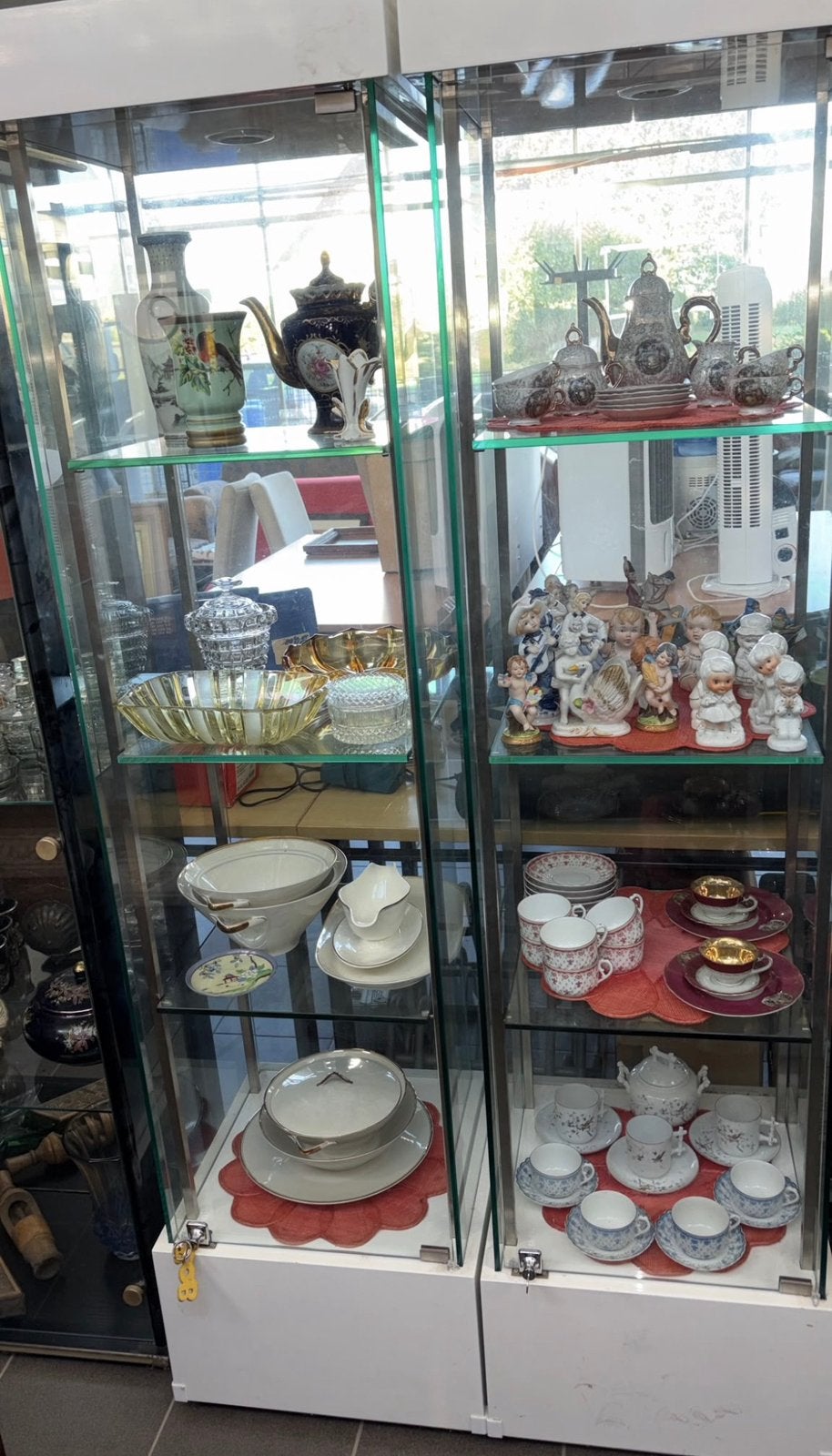 8 stuks - vitrine kast (enkel), Ophalen, Zo goed als nieuw, Glas