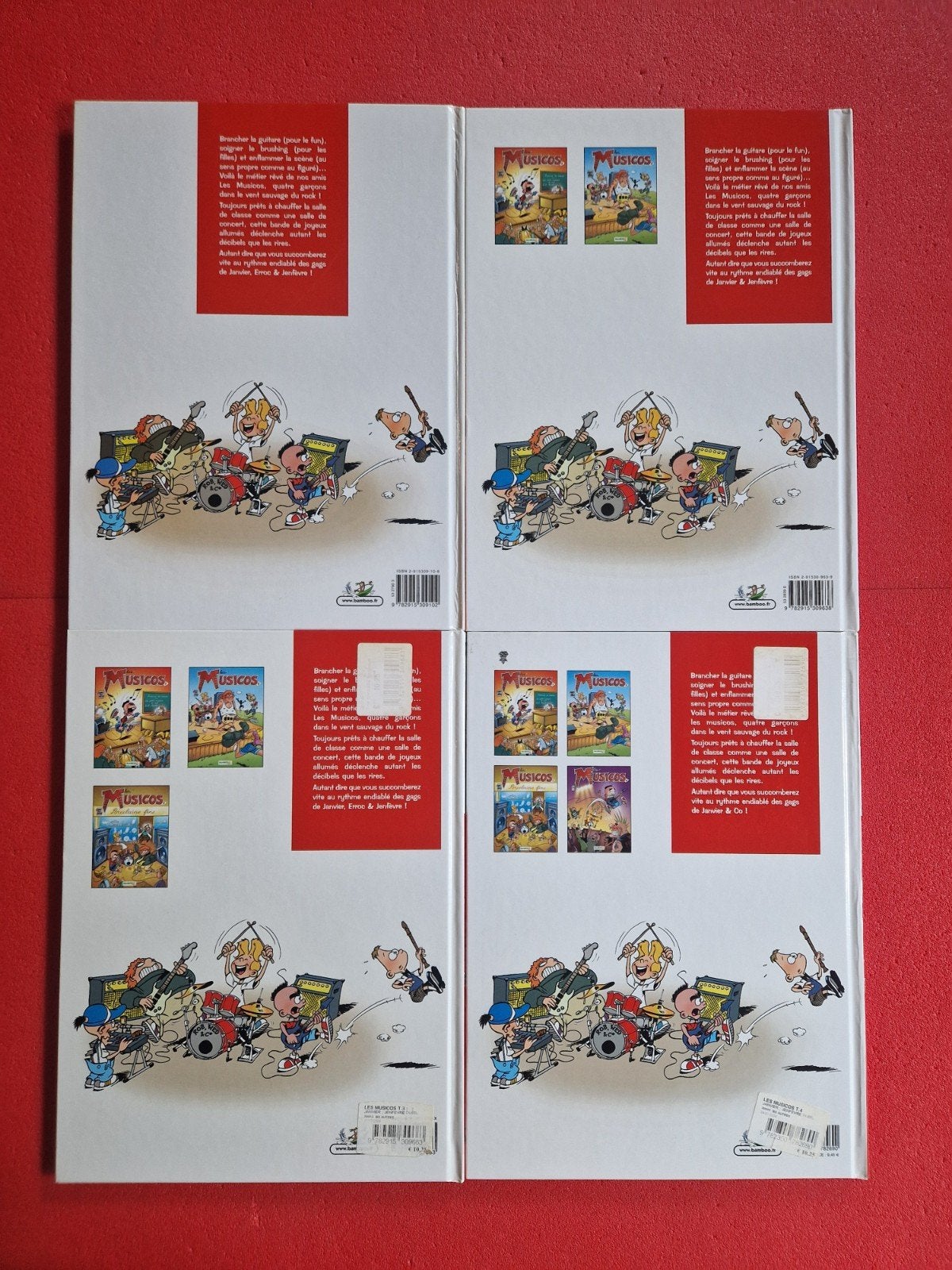 Lot de 4 bd les musicos 1 à 4,EO (série complète), Enlèvement ou Envoi