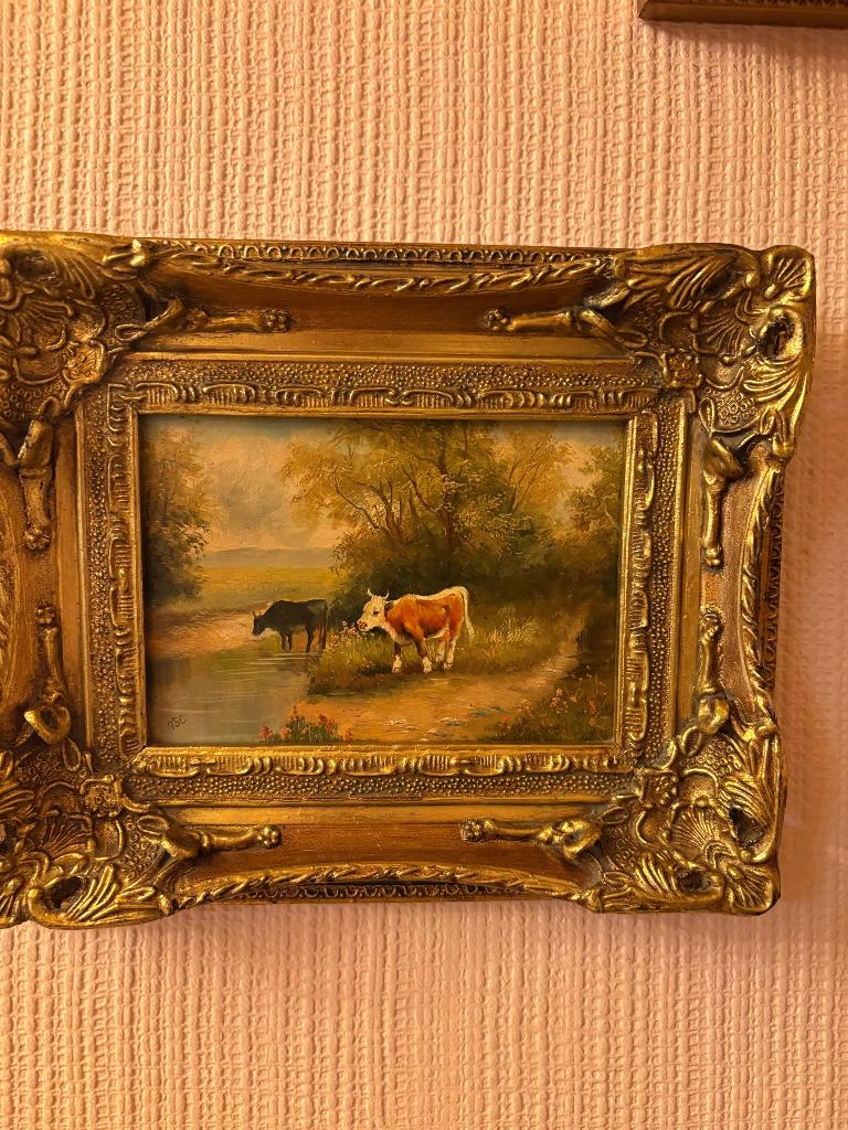 Cadre ancien peinture sur bois, Enlèvement