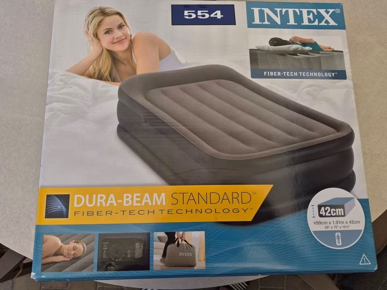 INTEX luchtmatras nieuw, Ophalen, Ingebouwde pomp, Nieuw, 1-persoons