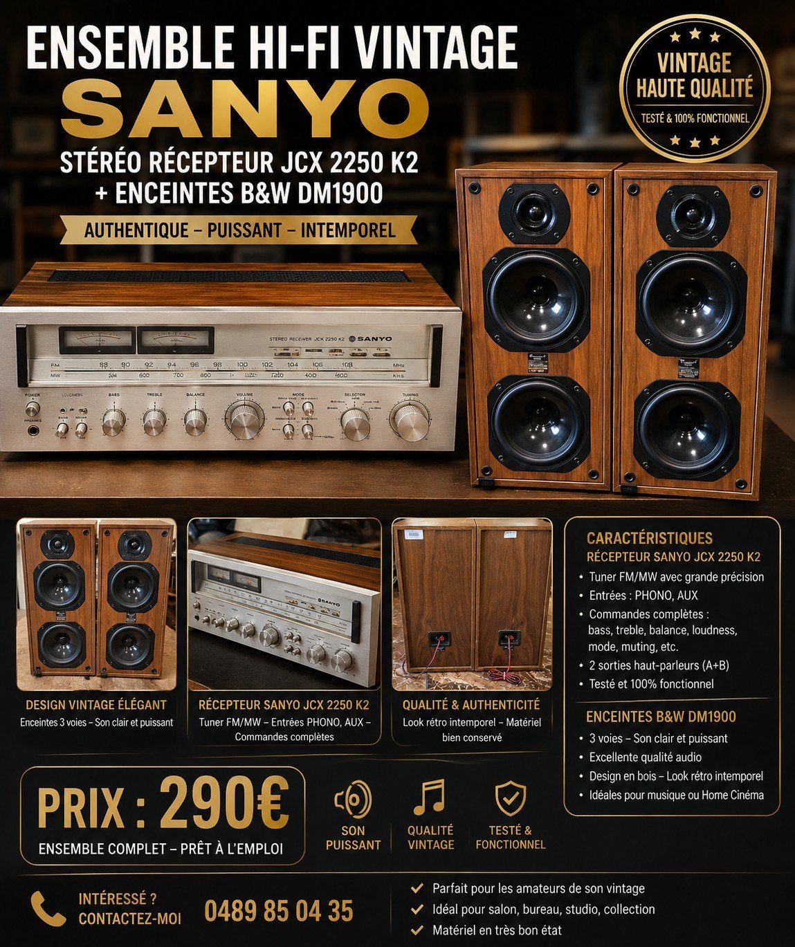 ensemble  hi fi vintage, Enlèvement
