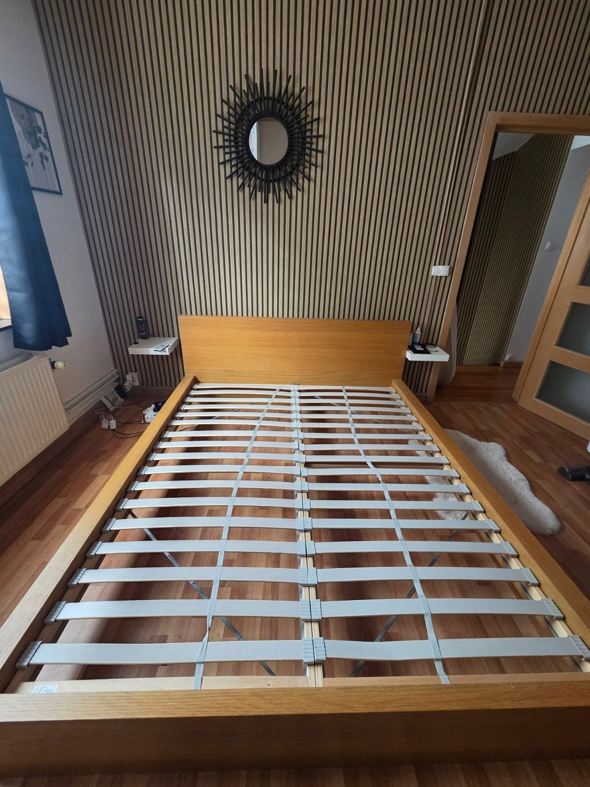 lit ikea malm 160x200, Maison & Meubles, Beige, Enlèvement, Utilisé, 200 cm
