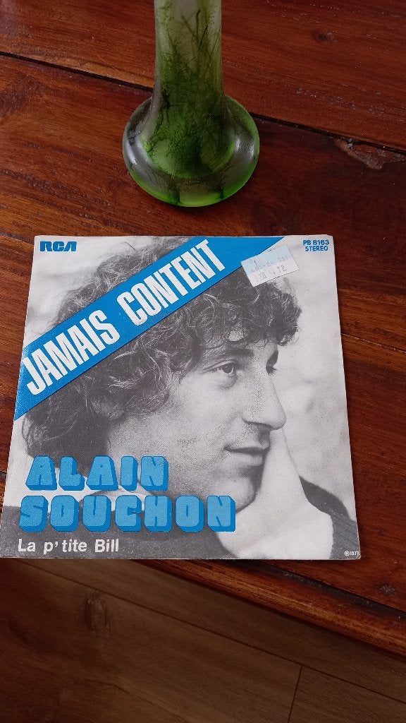 vinyl (45T) alain souchon "jamais content", Enlèvement, Comme neuf, Pop