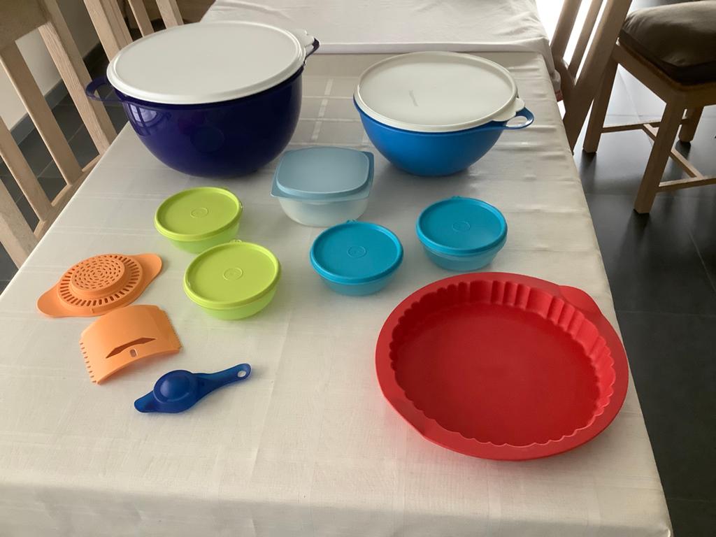 Tupperware set van nieuwe potten en nog nieuwe onderdelen., Ophalen, Nieuw