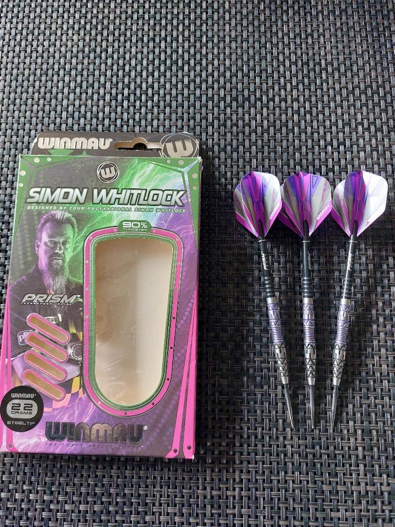 Dartpijlen Simon Whitlock 22gr met mooie afwerking., Sport en Fitness, Darts, Ophalen, Zo goed als nieuw, Pijlen