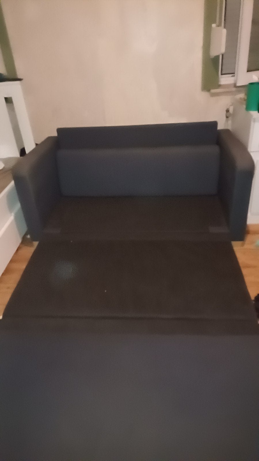 zetelbed, Ophalen, Gebruikt, Tweepersoons, Blauw