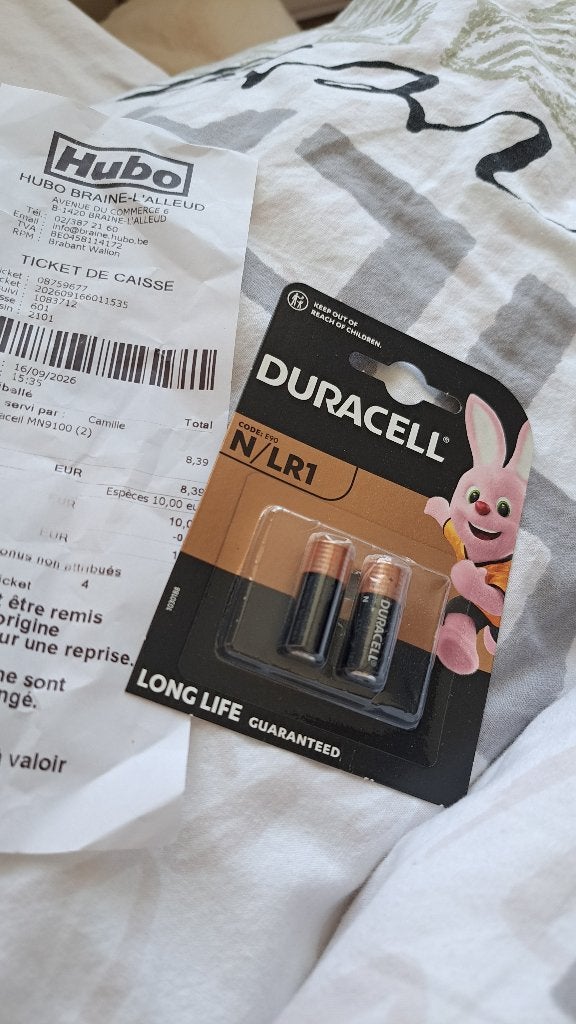 piles Duracell N/Lr1, Ophalen of Verzenden