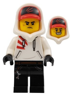 LEGO Hidden Side hs004 Jack Davids - White Hoodie with Cap, Gebruikt, Overige thema's, Lego, Ophalen of Verzenden
