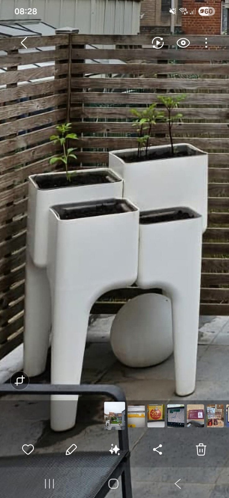 Stijlvolle en moderne bloempot, Tuin en Terras, Ophalen, Vierkant