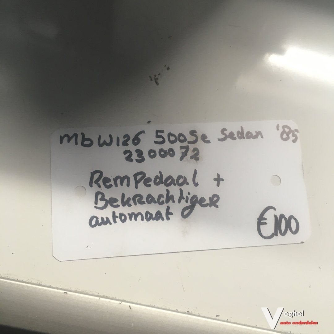 Mercedes W126 500  SE  Automaat  Sedan  1985 Wagennr 2300072, Auto-onderdelen, Remmen en Aandrijving, Gebruikt, Ophalen of Verzenden
