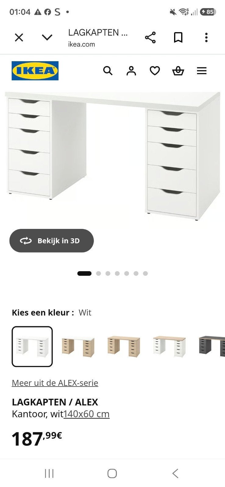 Bureau ikea, Ophalen, IKEA