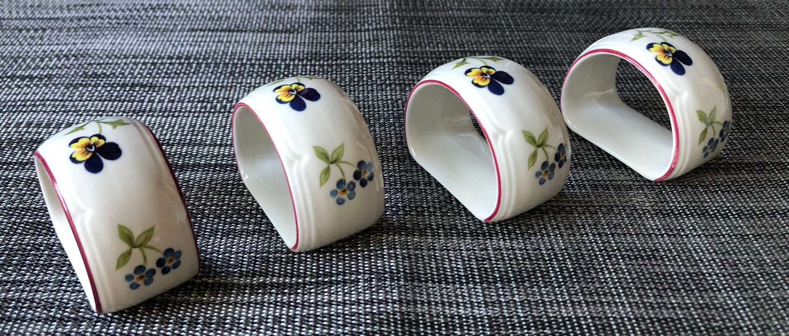 Lot de 4 porte-serviettes Villeroy & Boch Petite Fleur, Enlèvement ou Envoi, Comme neuf