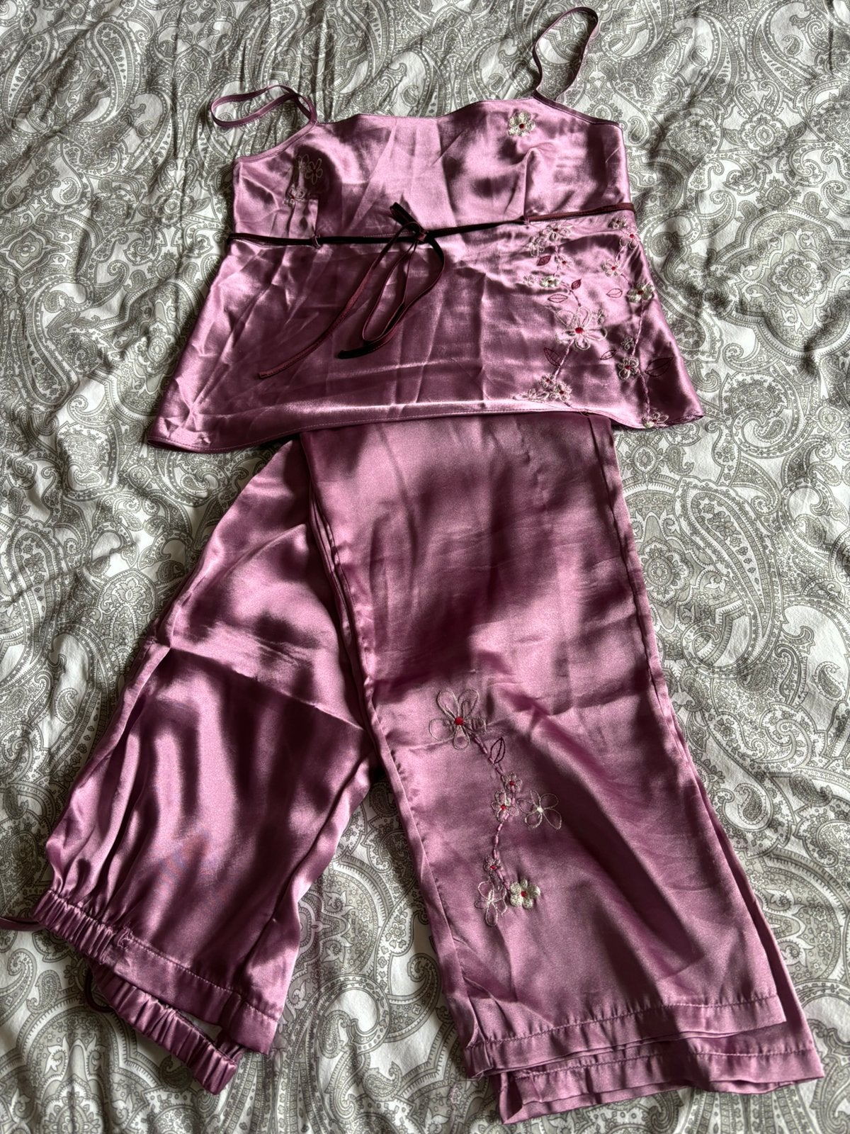Pyama topje en lg broek, lila, maat 38, goede staat, Ophalen, Zo goed als nieuw, Maat 38/40 (M)