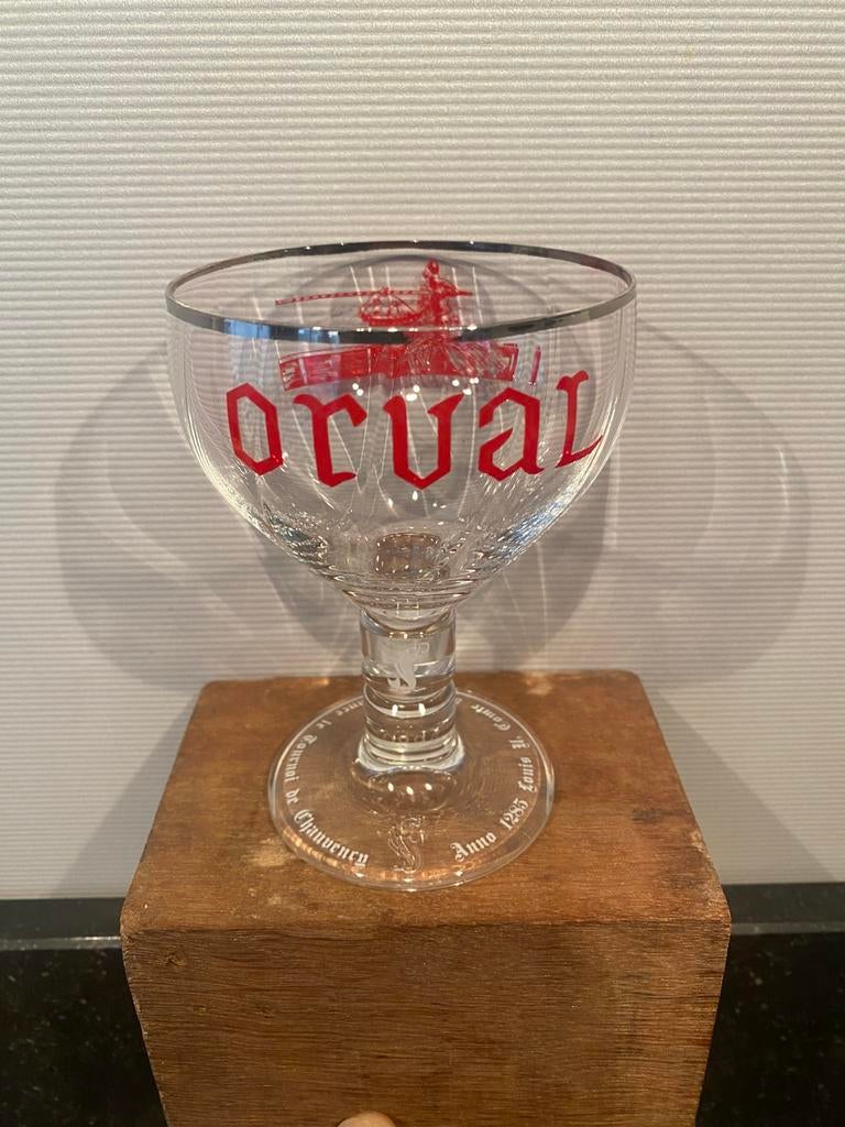 ORVAL trappist GENUMMERD verzamelglas 17 cl ROUGE, Enlèvement ou Envoi, Utilisé, Verre ou Verres, Autres marques