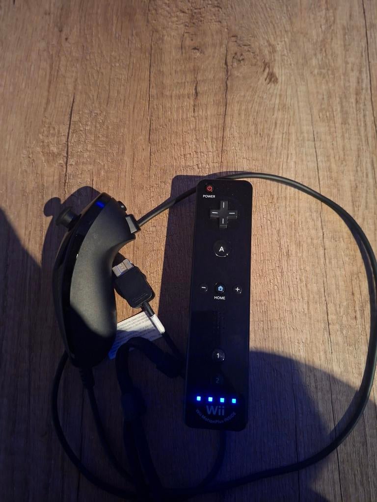 Manette Nintendo Wii Noir + nunchuk ++++ impecc, Computers en Software, Headsets