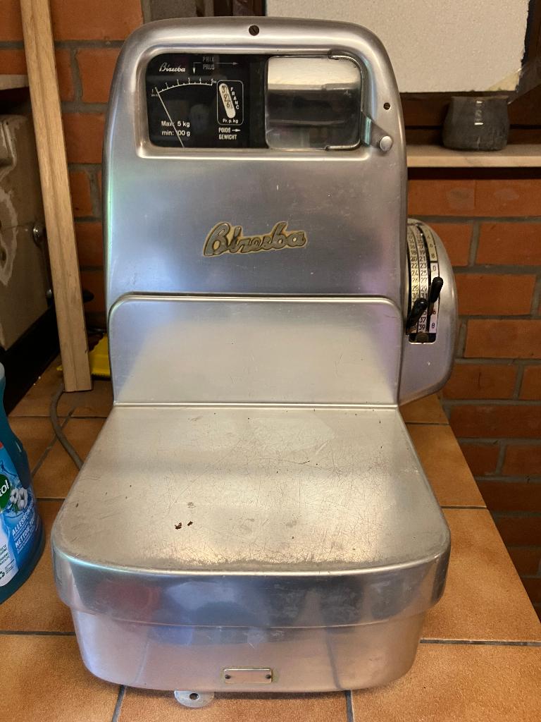 Vintage Bizerba type 152021 winkel weegschaal – '60 - '70, Ophalen, Gebruikt, Minder dan 50 kg