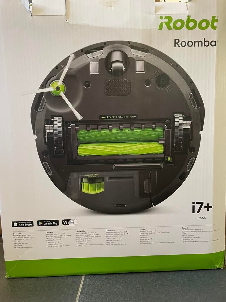 iRobot Roomba i7+ (i7558) Robot Vacuum with Automatic, Elektronische apparatuur, Stofzuigers, Ophalen of Verzenden, Zo goed als nieuw