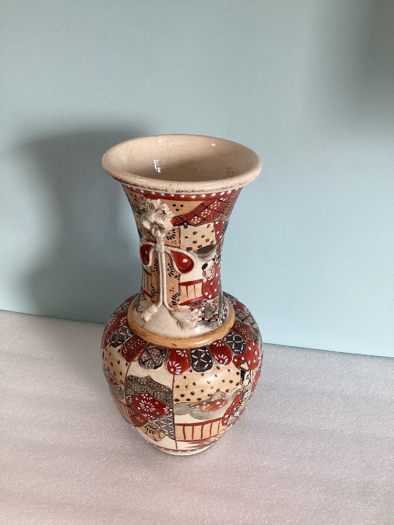 Vase en grès Satsuma. 076/Aa., Antiquités & Art, Enlèvement