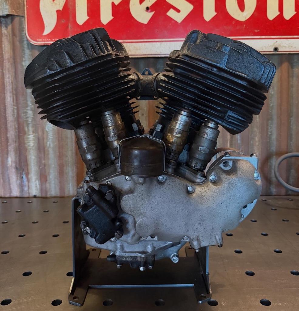 1938 UL big twin flathead, Motoren, Ophalen, Gebruikt