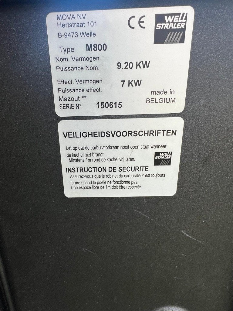Kachel, Ophalen, Gebruikt, 800 watt of meer, Kachel