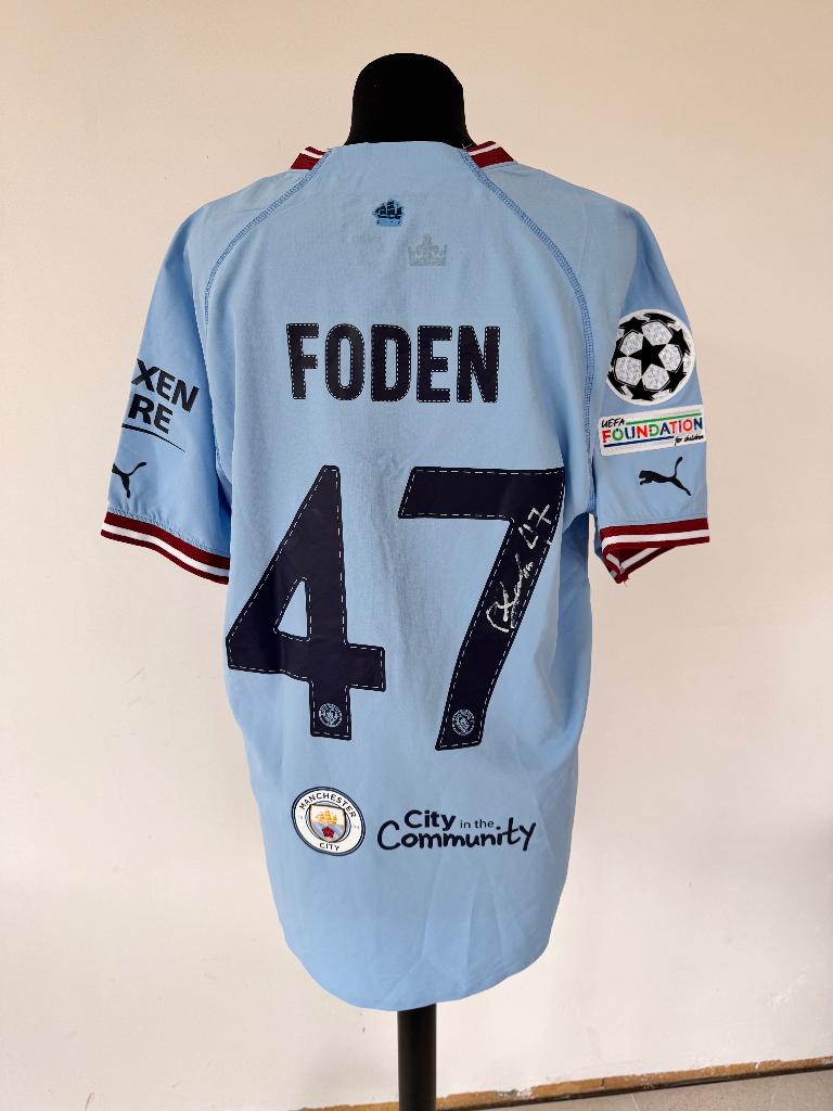 Manchester City Shirt signed by Foden – Champions League, Ophalen of Verzenden, Nieuw, Shirt